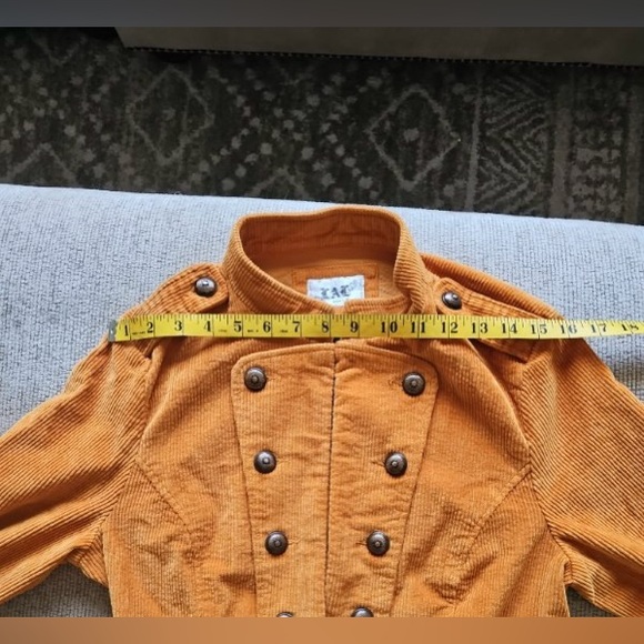 Live A Little Orange Sargeant Peppers Style Corduroy Jacket - Picture 8 of 10